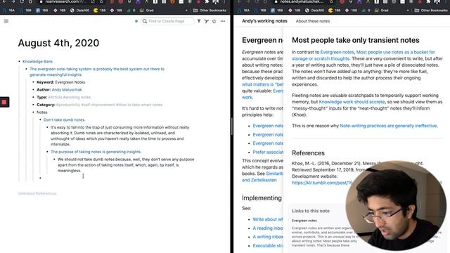 How I Take Evergreen Notes with Roam Research смотреть онлайн