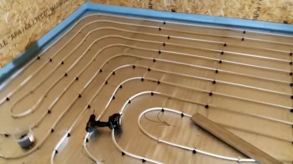 Водяной теплый пол по деревянному перекрытию. Бюджетная намотка