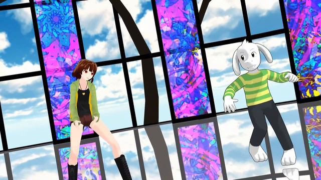 【MMD】Angel Fifh　Frisk Sans Chara Asriel Undertale смотреть онлайн