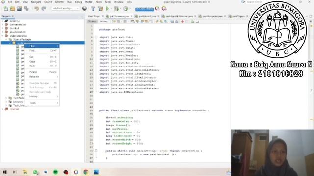 Tugas UAS grafika komputer Membuat animasi berjalan menggunakan java netbeans смотреть онлайн
