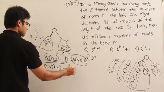 P and DS | Trees | IT 05 question on the minimum number of nodes in a size balanced tree | RBR смотреть онлайн