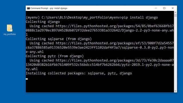 Install Django Python on Windows 10 CMD (2022) смотреть онлайн