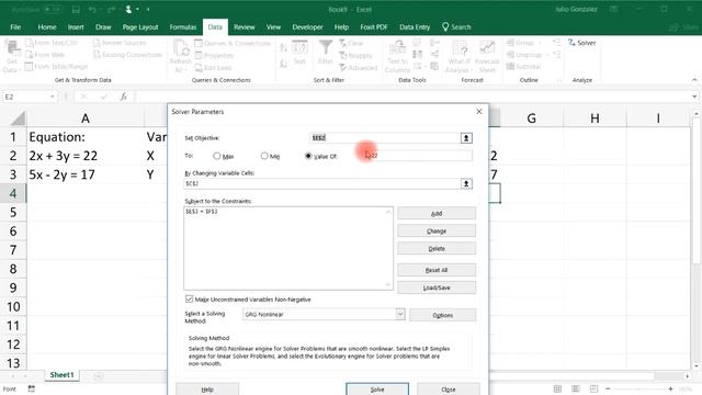 How To Use The Solver Tool In Excel To Solve Systems of Linear Equations In Algebra смотреть онлайн