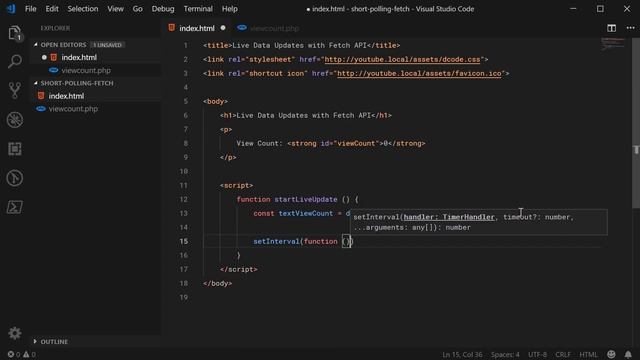 Real-time Data Updates with Fetch API - JavaScript Tutorial смотреть онлайн