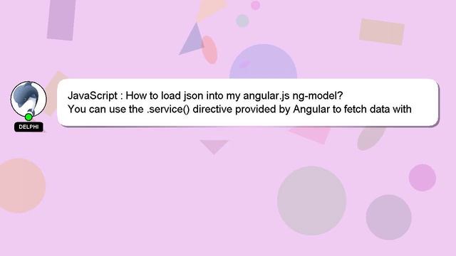 JavaScript : How to load json into my angular.js ng-model? смотреть онлайн