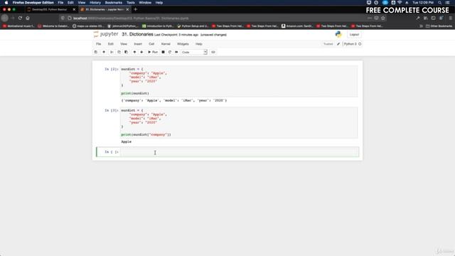 #84 - Dictionary Data Type in Python | Python Full Course - Beginner to Advanced [FREE] смотреть онлайн