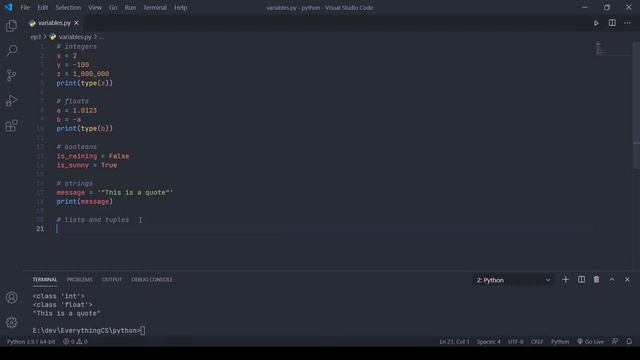 [03] Learn Python - Variables and Data Types смотреть онлайн