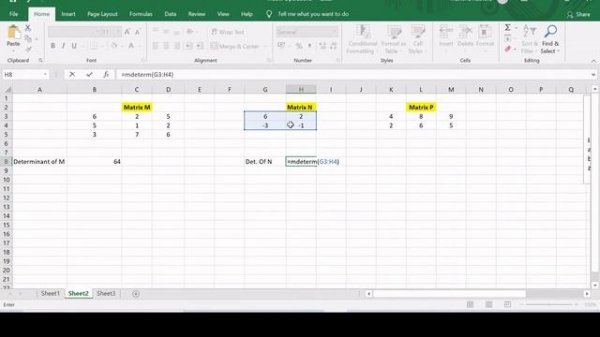 Functions of EXCEL for Matrix Operations | Matrix Addition, Multiplication, Inverse using Excel