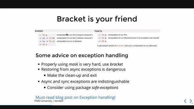 9 lecture - Functional programming | Concurrency, Exceptions and parallelism смотреть онлайн