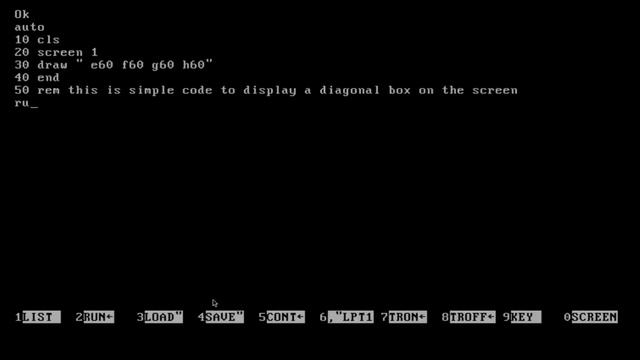 Diagonal Box with Draw Statement in Screen1 | GW BASIC Programming Tutorial смотреть онлайн