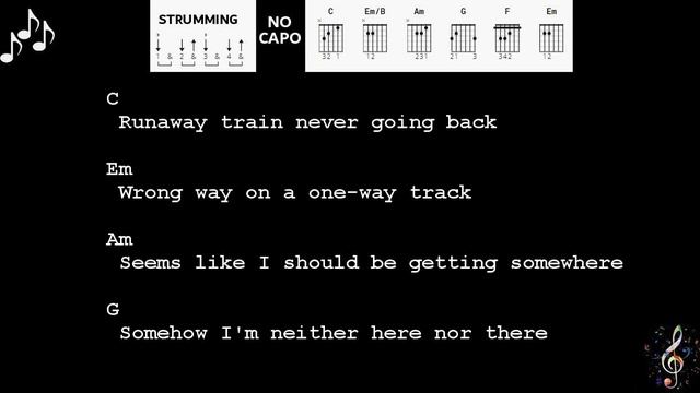 Runaway Train By Soul Asylum - Guitar Chords And Lyrics ~ No Capo ~ смотреть онлайн