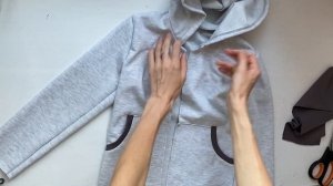 Как сшить детскую толстовку с капюшоном на молнии и карманами кенгуру