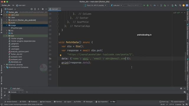 Flutter : PUT API implementation with dio library | amplifyabhi смотреть онлайн