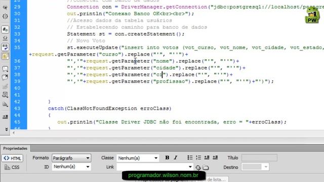 Gravando dados na tabela votos no banco de dados Postgres - Java ee - 052 смотреть онлайн