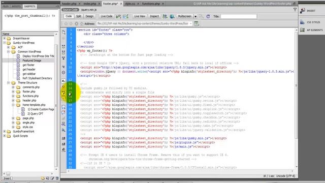 Vid #6 Responsive WordPress using Gumby FrameWork - (Footer Layout) смотреть онлайн
