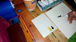 Лаковая миниатюра. Рисую дерево на бумаге. Домашнее задание. Готовлюсь к росписи шкатулки.