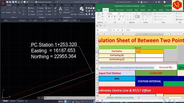 Coordinates Calculation Between two Points .Excel Sheet смотреть онлайн