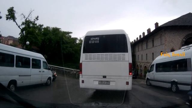 Улицы Нашего города Шеки в дождливую погоду