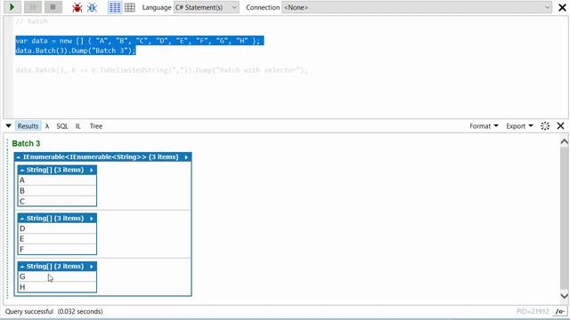 MoreLINQ 7 - Batch смотреть онлайн