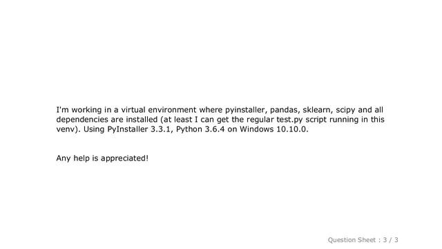 Pandas : How do you resolve 'hidden imports not found!' warnings in pyinstaller for scipy? смотреть онлайн