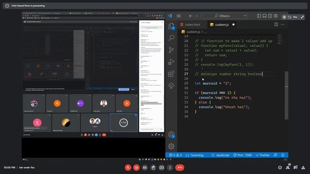 JavaScript Tutorial For Begginers Session-1 | JavaScript Basics Variables,Functions,If Else смотреть онлайн