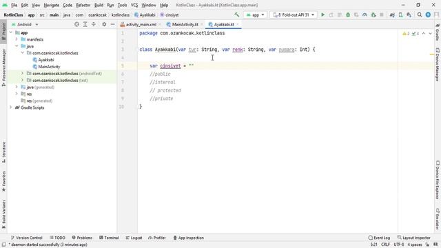Android Mobil Programlama Dersleri Kotlin #18 Kotlin Erişilebilirlik (Visibility Modifiers) смотреть онлайн