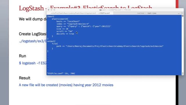 13.8 ElasticSearch Training - Moving Data from ElasticSearch to LogStash to a File смотреть онлайн