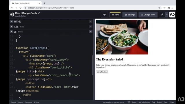 React Cards with Props | UI Card Design with React JS смотреть онлайн