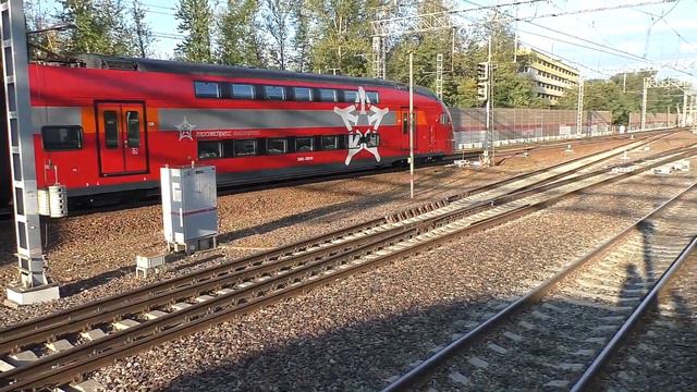 Эл.-поезд ЭШ2-025 "Евразия" (ТЧ-50) приг. поезд "Аэроэкспресс" №7303 Москва-Белорусская - Одинцово.