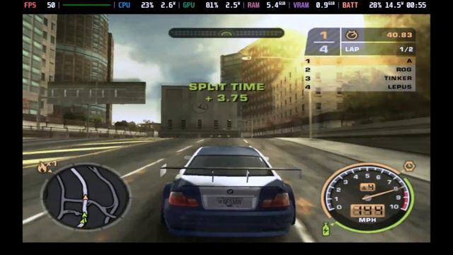 Need For Speed Most Wanted - Steam Deck OLED Playstation 2 Emulation