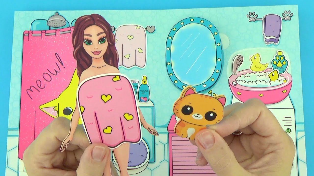 Бумажная кукла с питомцем Domikis. Играем и веселимся с бумажной куклой смотреть онлайн