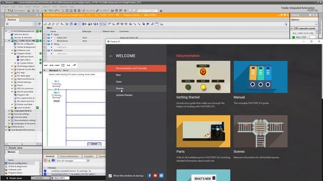 Sorting by height with S7-PLCSIM Advanced V3.0 смотреть онлайн