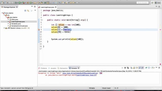 Working with Arrays in Java Eclipse смотреть онлайн