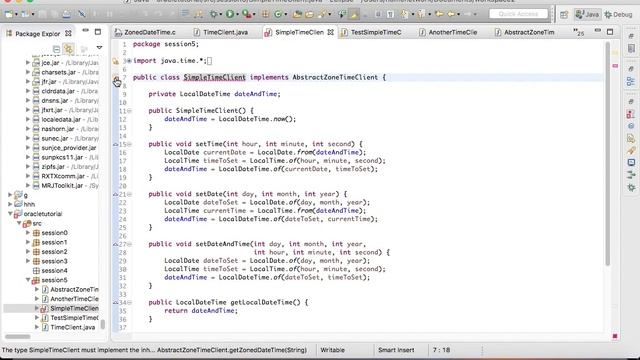 oracle java tutorial walkthrough -- interface7 смотреть онлайн