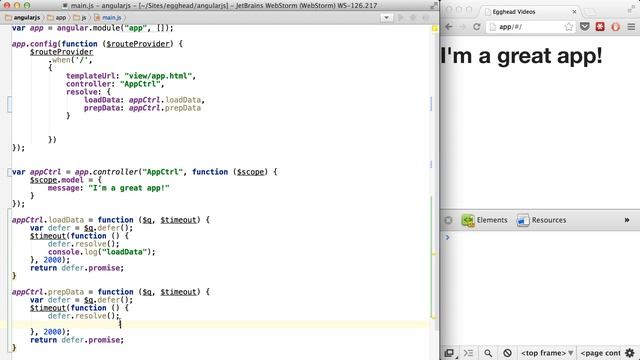 Egghead.io - AngularJS - resolve conventions смотреть онлайн