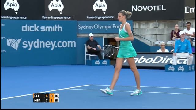 Karolina Pliskova V Angelique Kerber Highlights - Apia International Sydney 2015