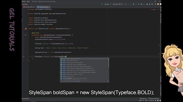 HOW TO CHANGE THE TEXT STYLE OF A SUBSTRING IN ANDROID STUDIO смотреть онлайн