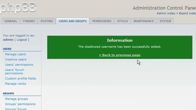 PHPBB3 - How to disallow usernames in phpBB смотреть онлайн