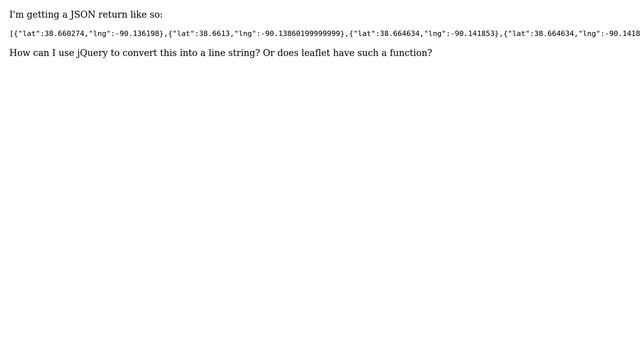 GIS: JSON to line string смотреть онлайн