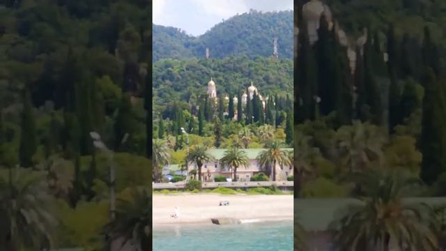 Новый Афон, вид с моря смотреть онлайн