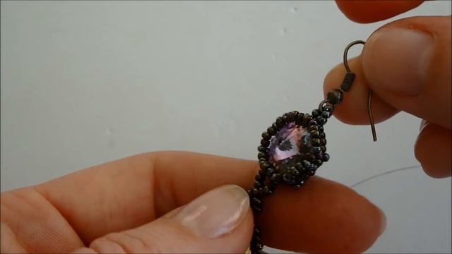 Beaded Earrings with Swarovski Crystals Preciosa Chilli Beads Серьги смотреть онлайн