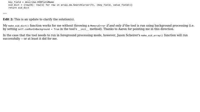 GIS: Python MemoryError when running ArcGIS Python Toolbox tool смотреть онлайн