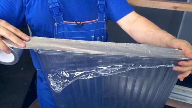 Монтаж замковых панелей сотового поликарбоната Novattro PROF 500 40-7S смотреть онлайн