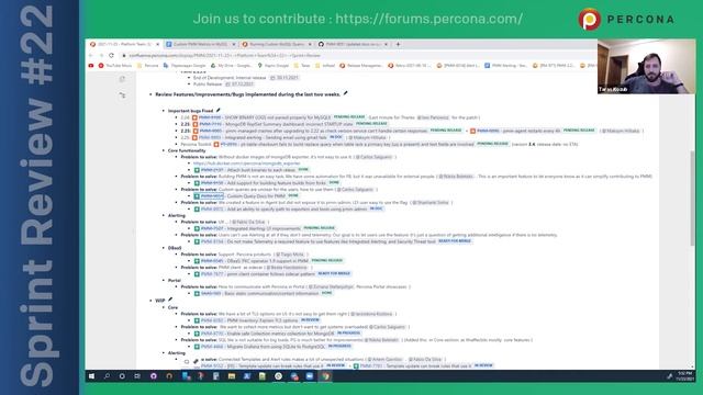 2021-11-23 - Platform Team: 22 - Sprint Review - Percona Monitoring Tool overview смотреть онлайн