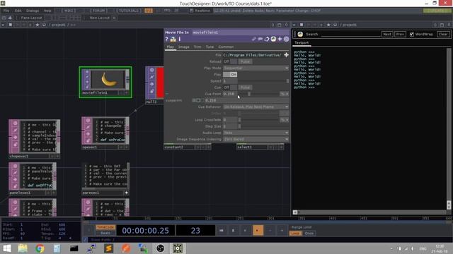 Python в TD, Занятие 1 смотреть онлайн