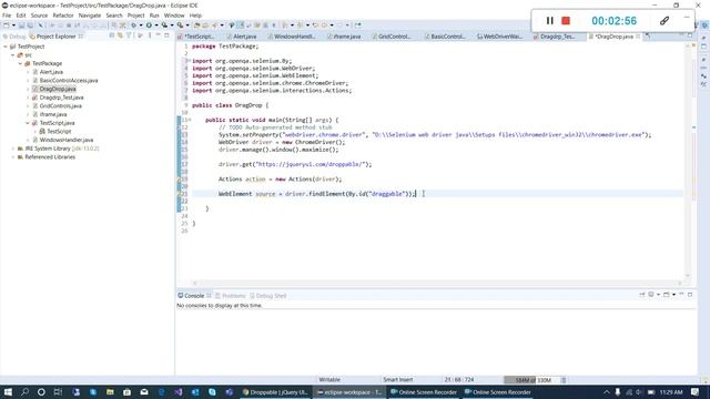 # 7 , SeleniumWebDriverJava - Actions Class - Drag&Drop function смотреть онлайн