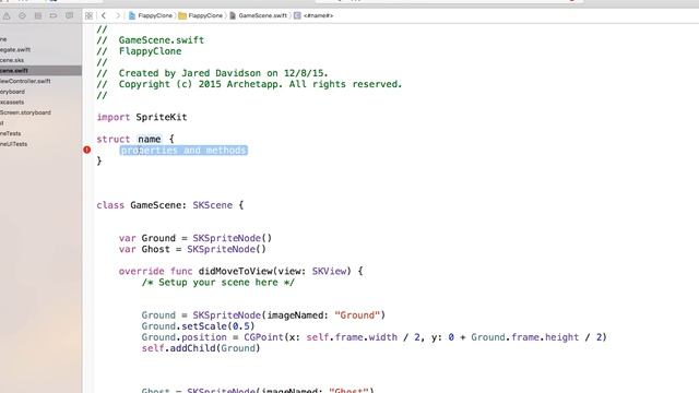 Make Flappy Bird! (Pt. 1 : Swift 2 in Xcode : SpriteKit) смотреть онлайн