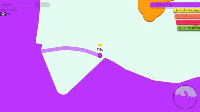 Paper.io 2 Map Control: 100.00%