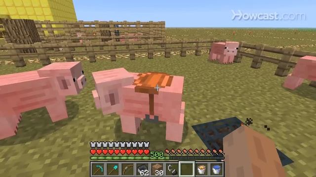 Minecraft Tutorial: How to Make a Saddle in Minecraft смотреть онлайн