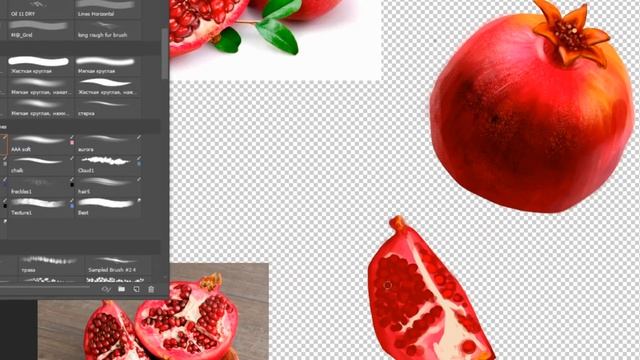 Рисуем реалистичные пропсы фруктов. Speedpaint. смотреть онлайн